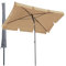 QUICK STAR Balkon Sonnenschirm 200x125cm Balkonschirm Rechteckig Knickbar Sand Gartenschirm UV 50 mit Schutzhülle