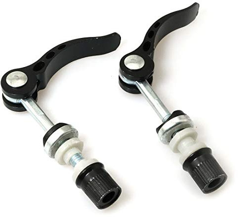 DZS ELEC 2 Stück M6 x 55 feste Fahrrad-Clip Sattelstütze Schnellspanner für Klapprad Mountainbike in Schwarz