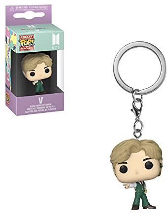 Funko Pop! Keychain: BTS - Dynamite - V - Neuartiger Schlüsselanhänger - Vinyl-Minifigur Zum Sammeln - Strumpffüller - Geschenkidee - Offizielle Handelswaren - Music Fans - Minifigur