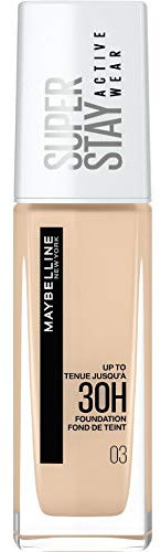 Maybelline New York Foundation, Superstay Active Wear 30 Hour Long-Lasting Liquid Foundation, Lightweight Feel, Water, Sweat and Transfer Resistant, 30 ml, Shade: 03, True Ivory