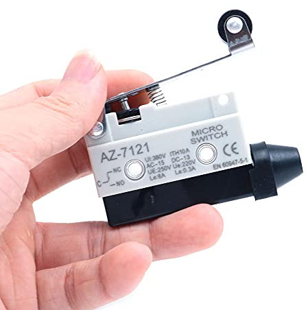 ANCLLO 2pcs 10A Microinterruttore AZ-7121 Piccolo Interruttore di Corsa Orizzontale Micro Interruttore di finecorsa Reset TZ-7121 1NC / 1NO