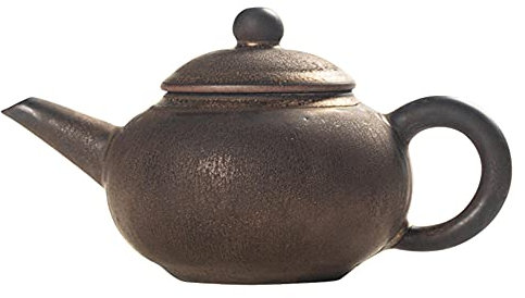 Teebereiter Teekanne Vintage Teeservice Teapot Chinesische Kung Fu Kleine Kapazität Keramik Teekanne 135Ml Gilt Retro Teekanne Hand-Braun