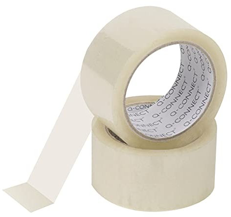 Q-Connect KF17485 Lot de 6 rouleaux de ruban adhésif d'emballage 60 m 48 mm x 60 m Couleur : transparent de -10 °C à +60 °C