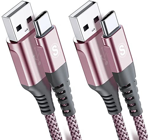 Cavo USB C [2 Pezzi,1m] Cavo Tipo C Ricarica Rapida per i phone 16 15 Plus Pro Max,Samsung Galaxy S24/S23/S22/S21/S20/S10/S9/S8,So ny,Xiaomi,Hua wei,Google Pixel e altri dispositivi Android USB-C
