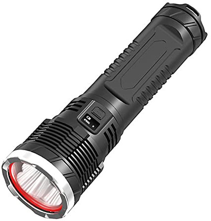 TPMAFF Hochleistungs-LED-Taschenlampe, IPX5 im Freien, wasserdicht, hohe Lumen, stufenloses Dimmen, elektrische OLED-Anzeige, 3-Korn-P70-Docht, Taktische Taschenlampe für Camping-Notfälle