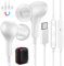 Auriculares USB C para Redmi Pad Xiaomi 14 13 POCO X7 X6 Pro,Estéreo Auriculares USB Tipo C con Cable Microfono Magnéticos Cancelación Ruido para Samsung Galaxy A55 A35 A56 A26 OnePlus 12 Pixel 9 8 7a