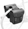TentHome Retro Gepäckträgertasche Doppelt für Fahrrad Leder PU Wasserdicht Seitentasche Fahrradtaschen hinten Doppeltasche Pack für Gepäckträger (Schwarz)