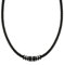 Casisto.J Leder Halskette, Halsband Edelstahl, CLede Herren Halsschmuck, anhänger kette, lederband Schwarz, lederkette Kommt in Schmuck Geschenk Box