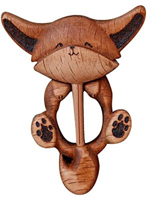 Xmiral Châle Broche Écharpe Ornement en Bois Décoration Broche Broche Créative Broche Broches Épingles Et Broche