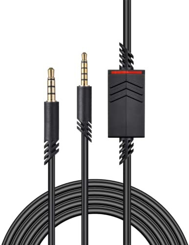 Aiivioll ASTRO Gaming A40 Replacement Extension Cable Inline Mute Cord Compatible With Astro A10 A40 A40TR Gaming Headsets Xbox One Ps4 Controller Audio Extension Cable (2M/Black)