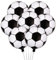 Luftballons Fußball, 12 Stück 18 Zoll Folienballons Fussball, Aluminiumfolie Fußball, Soccer Ballons für Junge Kinder Geburtstag WM Sport Thema Party Dekoration