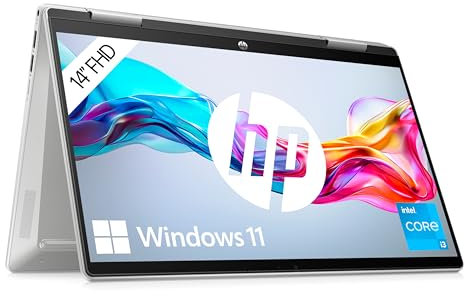 HP Pavilion x360 Laptop | Touch screen FHD 14 | Intel Core i3-1315U | RAM DDR4 8GB | SSD 512GB | Scheda grafica Intel UHD | Windows 11 Home | Tastiera QWERTZ | Argento