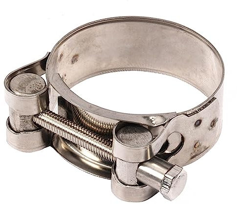 Woetwoat Motorrad Auspuff Schellen, Auspuffrohr klemme Universal Auspuffschelle Rohrverbinder,Edelstahl Auspuffrohrschelle V-Band-Klemme (74-79mm)