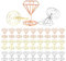 Kinsinder 30Pcs Tischnummernhalter Tischnummer Halter Hochzeit Tischnummern, Kartenhalter Tisch Foto Halter Kartenhalter für Hochzeit Party Büro Dekor (Diamond)