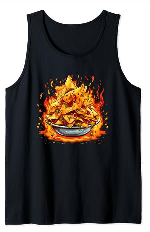 Nachos ardientes en plato Camiseta sin Mangas