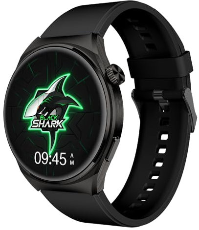 Black Shark S1 Smartwatch, 1,43'' Orologio intelligente Chiamata Bluetooth, SpO2 frequenza cardiaca Monitor, 100+ modalità sportive, Impermeabile IP68 Inseguitore di fitness per Android iOS (Nero)