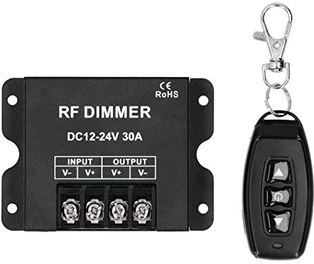 EVTSCAN LED Single Color Dimmer Controller, with 3 Keys Remote Control, Stepless Dimming PWM Digital Dimmer, LED Lighting Control Tool