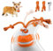 Salodal Giocattolo interattivo per cani, palla mobile attivata dal movimento, con coda lunga, suono simulato di uccello, ricaricabile tramite USB, per cani di piccola taglia,