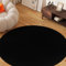 TAPISO Mono Rund Teppich Kurzflor Indoor Outdoor UV-beständig Schwarz Einfarbig Wohnzimmer Schlafzimmer Kinderzimmer Modern Design ÖKO-TEX 80 x 80 cm