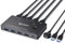 NAWEN Switch KVM USB 3.0 8K, commutazione KVM HDMI 2 porte, supporta una risoluzione di 7680 x 4320@60 Hz, 3840 x 2160 @ 120Hz per 2 computer, mouse, tastiera e monitor