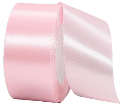 22m Ruban de Satin Rose Gros 40mm,Ruban Satin Ruban Cadeau Emballage,Ruban Bouquet Mariage,Ruban Tissu pour Couture,Nœuds,Noel,Artisanat,Voitures,Gâteau,l'artisanat de Décoration de la Maison