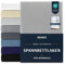 Dreamzie Premium Spannbettlaken 100x200 cm, Spannbetttuch für Dicke Matratzen bis zu 22 cm, Bettlaken 100% Jersey Baumwolle, 150 g/m², Oeko-TEX Zertifiziert - Grau