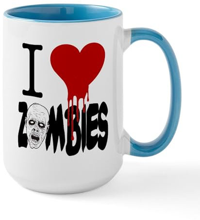 CafePress I Love Zombies Mugs 15 oz (444 ml) Ceramic Coffee Mug