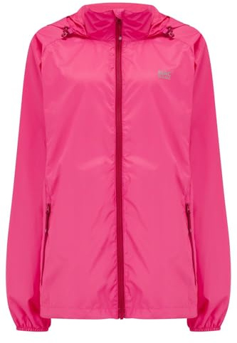 Mac in a Sac Origin – wasserdichte, zusammenpackbare Jacke – winddichter, atmungsaktiver, leichter Regenmantel für Damen und Herren - Pink - XL