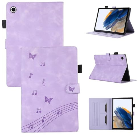 FMPCUON Custodia Cover Compatibile con Realme Pad 10.4 Pollice con Portapenne-Ultra Sottile con Cover Leggero Supporto magnetico in Pelle PU Case, Viola