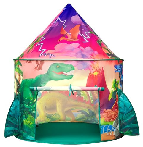 JOYIN Dinosaur Kinderzelt für Drinnen Spielzelt Kinder Pop up Spielzelt Kids Indoor Outdoor Weltraumzelt Tragbares Kinderspielzelt mit Tragetasche, Geschenk für Kinder