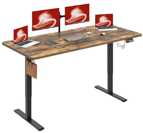 SANODESK 180x80cm Electric Standing Desk Height Adjustable Standing Desk Sit Stand Desk Home Office Desk with Memory Smart Pannel Splice Board