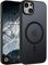 Andwing für iPhone 14/für iPhone 13 Hülle für Mag Safe Magnetische Handyhülle für iPhone 14, Stoßfester Schutz,Transluzente Matt Outdoor Rundum Schutzhülle Case für iPhone 14 Hülle-Schwarz