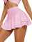 Avidlove Donne Mini Gonna Sexy Tinta Unita Gonne Ruffle Estate Vita Alta Plissettata Gonna Base Skater Gonne Confortevole Tennis Rosa L
