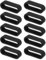 sourcing map 10Pcs Watch Band Strap Loops Silicone Replacement Fastener Rings Silicone Watch Holder Keeper for 20mm Width Watch Band, Black