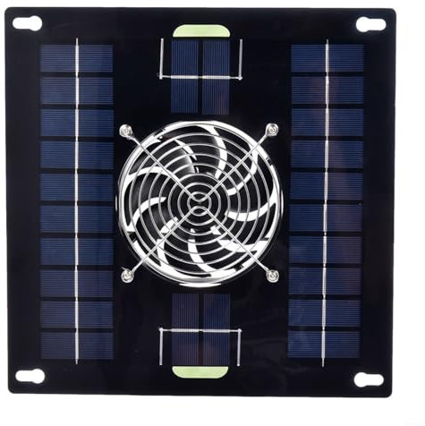 CNANRNANC Ventilateur solaire 5 W - Pour poulailler - Ventilation - Artefact - Étanche - Pour petits poulaillers, serres