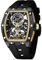 AIMES Tonneau Herren-Automatikuhr, luxuriös, Skelett-Uhren für Herren, automatischer mechanischer Aufzug, wasserdicht, analog, einzigartig, cool, quadratisch, großes Zifferblatt, Armbanduhr mit