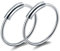 Tolldek 2er Nase Piercing Set, Edelstahl 0.6MM Hoop Nasenpiercing Ring Dünn Silber, Nostril Piercing, Lippen Nase Brust Piercingschmuck für Herren Damen