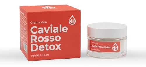 New Hydra Crema Viso al Caviale Rosso - Idratante, Antirughe, Acido Ialuronico, Elasticizzante - Trattamento Viso Notte e Giorno 50 ml