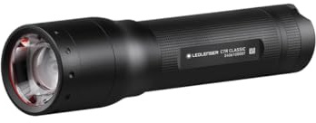Ledlenser C7R Classic Rechargeable LED Torch, 1000lm, 210m Beam, IP54 | Up To 40h Run Time, Adjustable Focus, Magentic Charge System, Water Resistant, 210g, Flashlight, For Camping, Hiking, Work