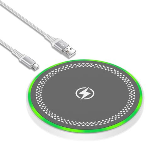 Wireless Charger Charging Pad for Google Pixel 9 8 Pro 7a 6 XL, 15W Inductive Charging Station Fast Wireless Mobile Phone Charger for Samsung Galaxy S25/S24 Ultra/S23/S22/S21 FE/S20, iPhone 16/15/14