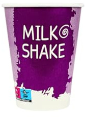Enpack Shakebecher inkl. Deckel mit Schlitz 200 Stück - Smoothie Becher to Go 300ml - Pappbecher für Milchshake, Bubble Tea, Kaffee etc. - Partybecher/Trinkbecher Pappe Lila