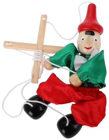 ERINGOGO Marionette Puppenspielzeug Aus Holz Interaktive Puppe Mit Ziehschnur Für Kreative Aufführungen Und Geschichtenerzählen Abwechslungsreiche Designs Farben Zufällig