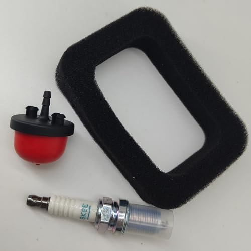 Air Filter + Primer Bulb Service Kit for Mountfield Stiga SP414 HP414 RS100 RV100 Lawnmower Engines - Replacement Parts