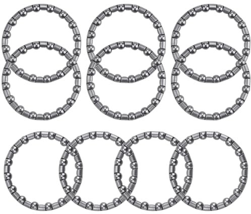10 PCS 1 1/8 Headset Caged Ball Bearing Precision Bottom Bracket Caged Silver Caged Headset Bearings Race Cycling Headset Bearing with 16 balls steering bearings for MTB Bike Road Bike