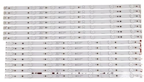 EUETVEXERK Bande de rétroéclairage LED 14 lampes compatibles for téléviseur Philips 55 55PFF5701 LB55072 55PUS6501/12 TPT550U2 EQLSHA.G GJ-2K16-550-D714-V4-L R TPT550J1 Bande lumineuse TV
