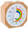 EtikaChange Minuteur Visuel Enfant Bois Écologique Rechargeable Timer Montessori Silencieux avec Lumière Douce Ajustable - Gestion du Temps TDAH, Cuisine, Devoirs, Maison - Time Timer