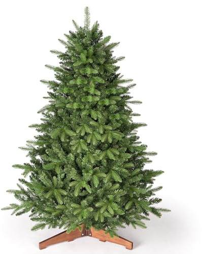 OasisCraft Weihnachtsbaum 150 cm – Hochwertiger, realistischer Kunstbaum, Sieht aus wie echt, mit Holzständer und Aufbewahrungstasche – Kunstweihnachtsbäume von Pure Living