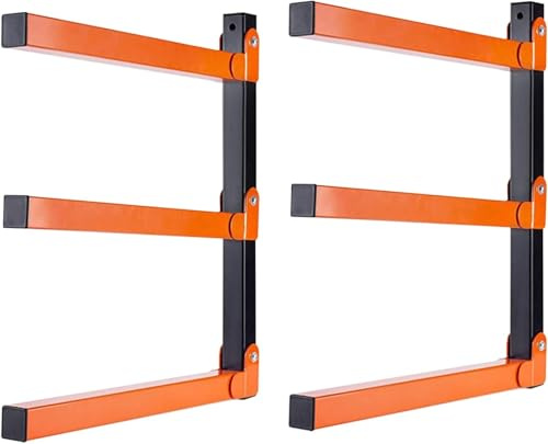 KESTY Holzlagerungs-Metallregal, kragarmregal Wandmontage und Holzlagerung 3-Ebenen, hält bis zu 360 lbs, für Innen- & Außenaufbewahrungslösung für Garage, Keller & Vorratskammer-2 Stück