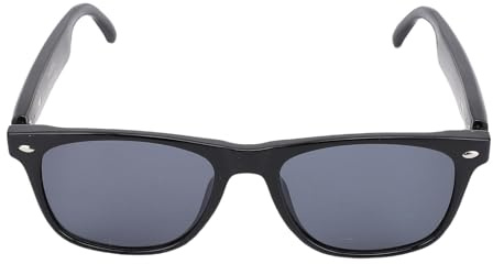 ASHATA AI Smart Glasses, Bluetooth Audio Glasses Sunglasses with Built in Mic Speaker, Noise Cancelling, IP65 Water Proof, for Men and Women, for Daily Use, Travel (Black Frame)