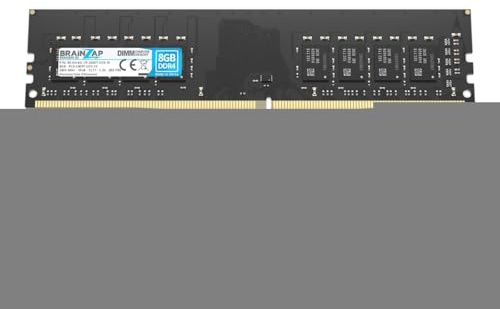 BRAINZAP 8GB DDR4 RAM DIMM PC4-2400T-UC0-10 1Rx8 2400 MHz 1.2V CL17 Computer PC Arbeitsspeicher Unbuffered Non-ECC